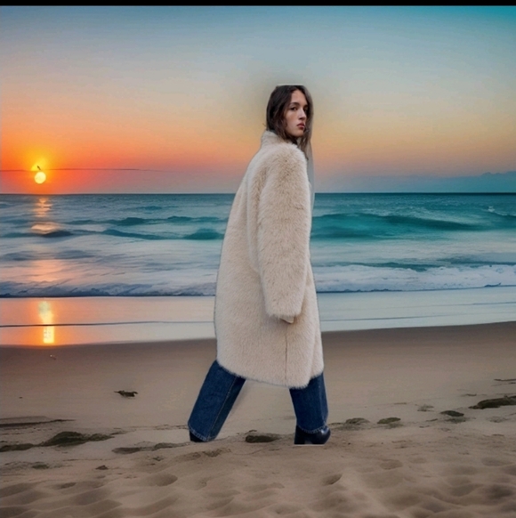 ZARA Reversible Faux Fur Double-Faced Coat(Mink, US S,M,L/EUR S,M,L) - Picture 2 of 16